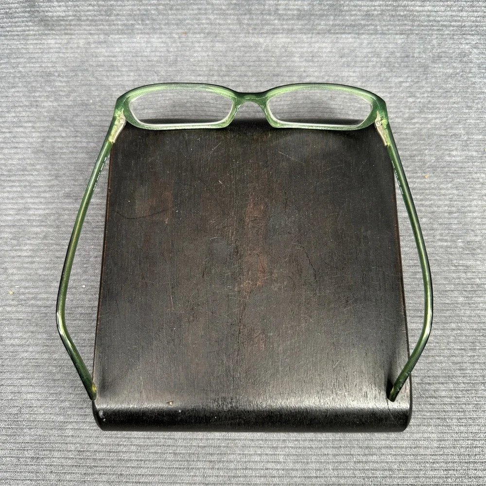 Nine West 324 OW47 Green Rectangular Eyeglasses Frames 135mm Y2k